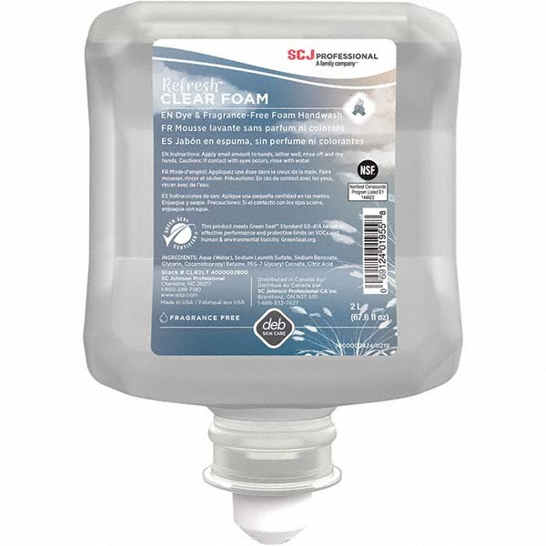 SC Johnson Professional AgroBac PURE FOAM Wash 1.2L TouchFREE Dispenser Cartridge, 3/case - AGB120TF