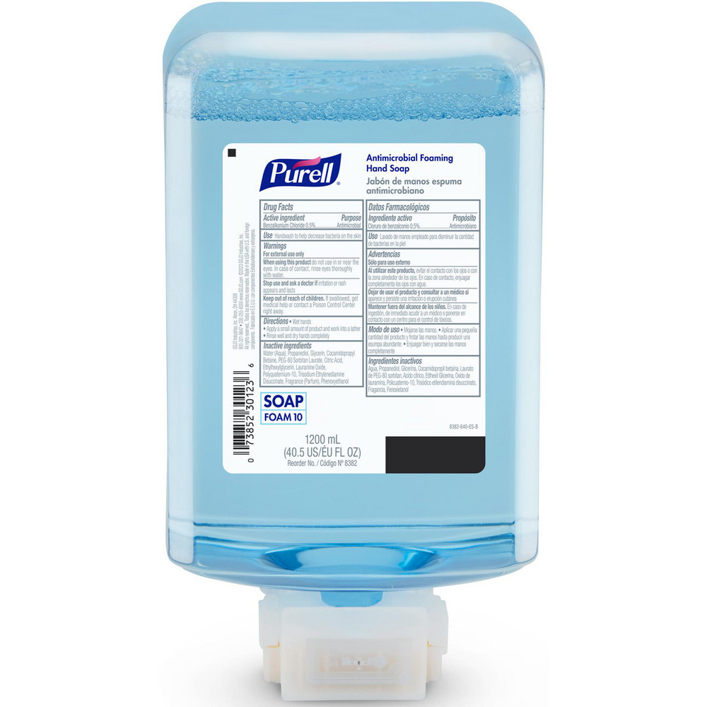 PURELL® PURELL Antimicrobial Foaming Hand Soap, Light Fragrance, 1200 mL Refill for PURELL ES10 Automatic Soap Dispenser, 2/Pack - 8382-02