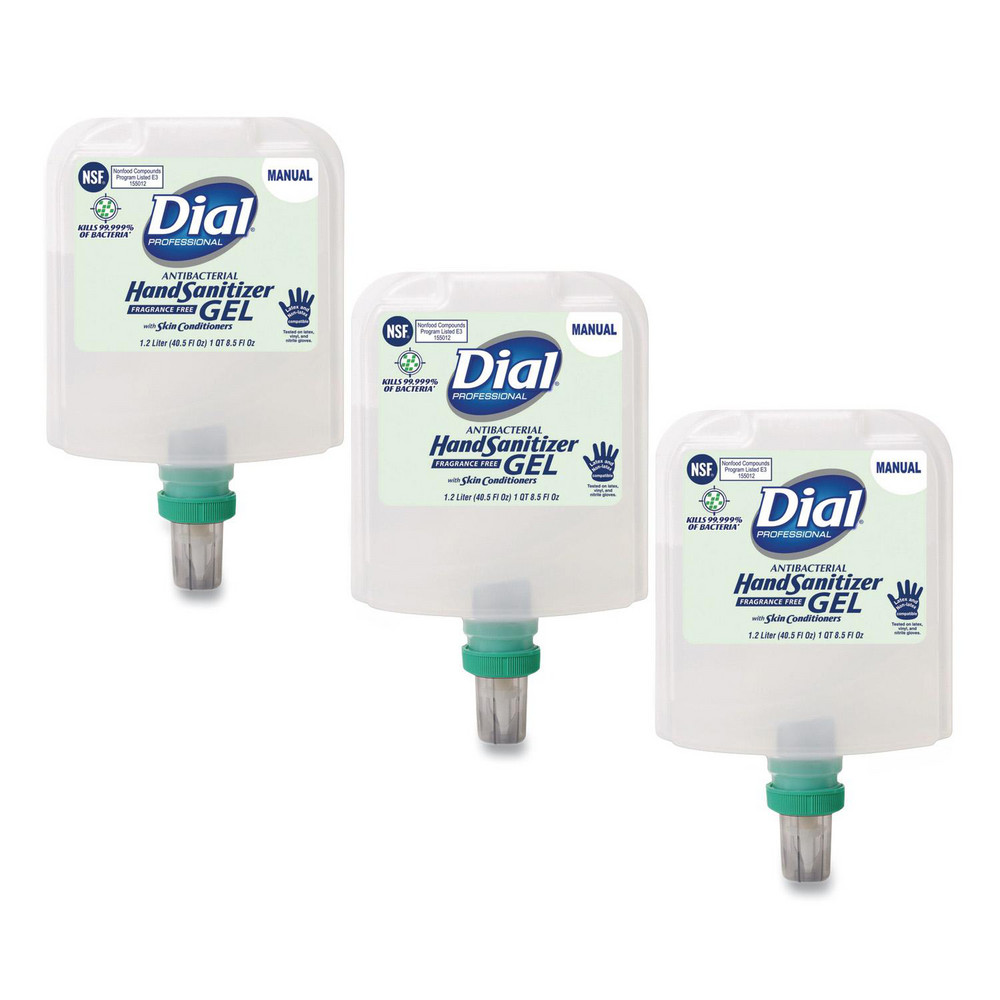 Dial Antibacterial Foaming Hand Sanitizer Refill for Dial 1700 V Dispenser, Fragrance-Free, 1.2 L, 3/Carton - DIA19717CT