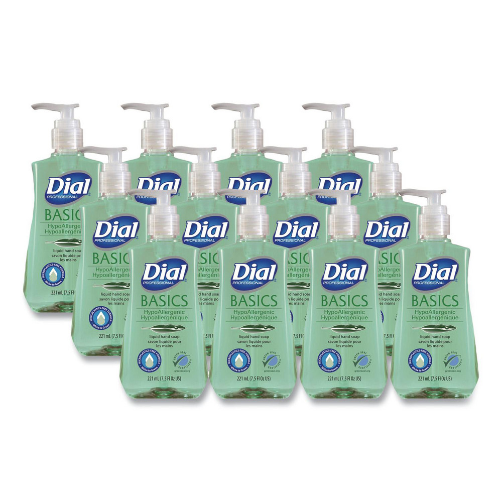 Dial Basics MP Free Liquid Hand Soap, Unscented, 7.5 oz, 12/Carton - DIA33256