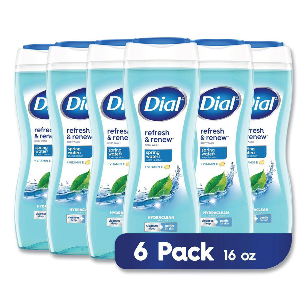 Dial Body Wash, Spring Water Scent, 16 oz, 6/Carton - DIA02653