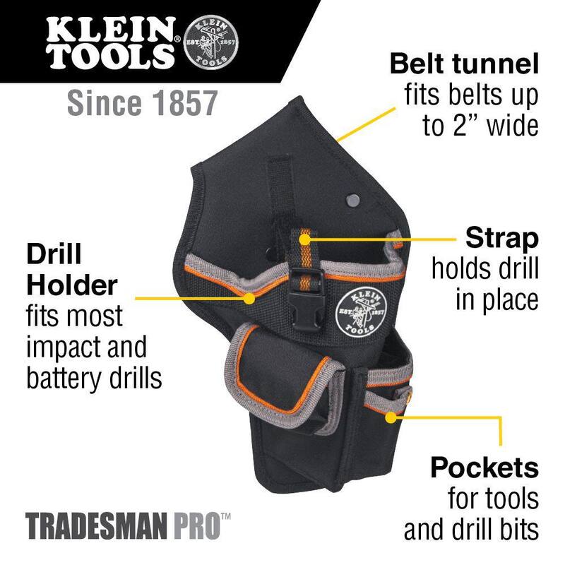 Klein Tools Tradesman Pro 7.25 in. Drill Pouch Organizer - 5183