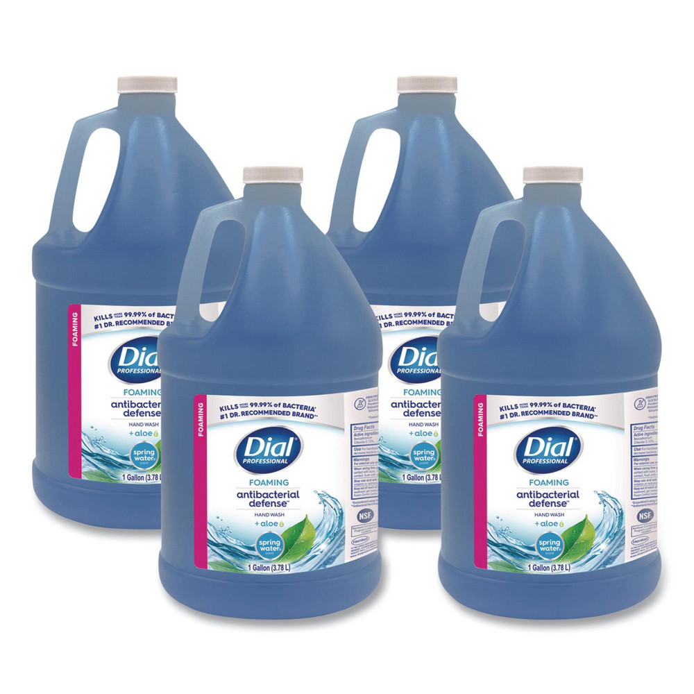 Dial Antibacterial Defense Foaming Hand Wash Refill, Plus Aloe Formula, Spring Water Scent, 1 gal, 4/Carton - DIA35458