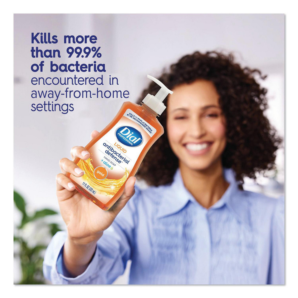 Dial Antibacterial Defense Gold Hand Soap + Aloe, Original, 11 oz Pump Bottle, 12/Carton - DIA35470