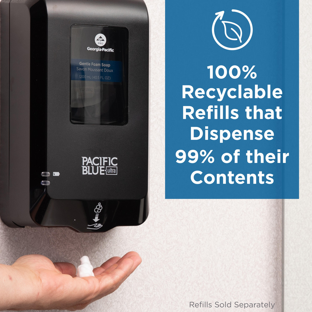 Georgia Pacific Pacific Blue Ultra Foam Sanitizer Refills For Automated Touchless Soap/Sanitizer Dispenser, Dye & Fragrance Free - 43337