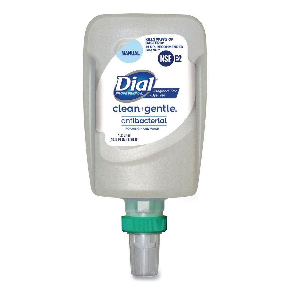 Dial Clean+Gentle Antibacterial Foaming Hand Wash Refill for FIT Manual Dispenser, Fragrance-Free, 1.2 L, 3/Carton - DIA32100CT