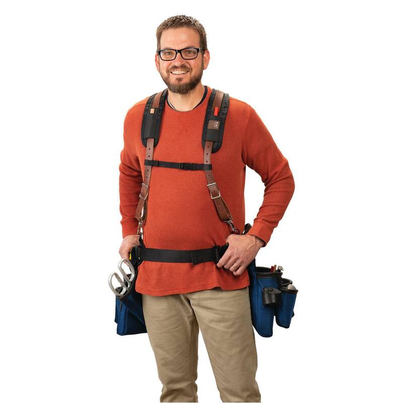 Weaver Tool Gear Comfort Plus Suspenders Leather Brown Tool Belt Suspernders - 85603-01