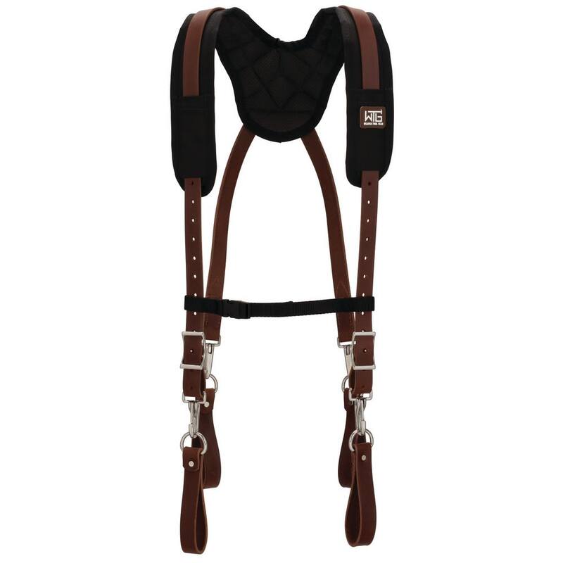 Weaver Tool Gear Comfort Plus Suspenders Leather Brown Tool Belt Suspernders - 85603-01