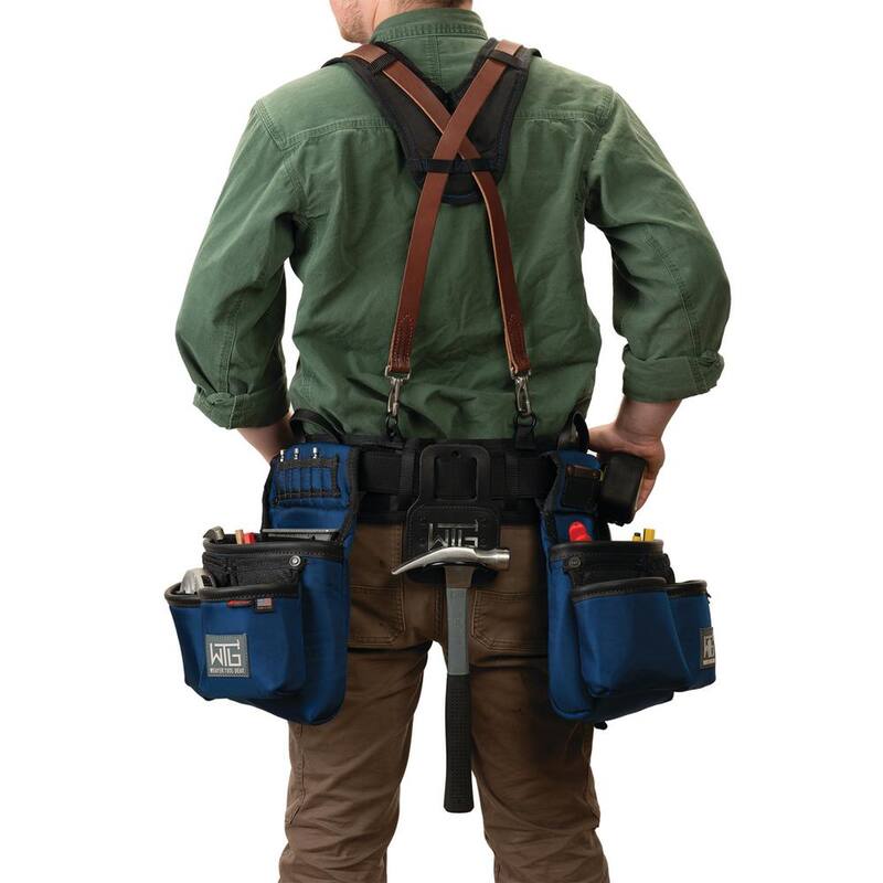 Weaver Tool Gear Comfort Plus Suspenders Leather Brown Tool Belt Suspernders - 85603-01