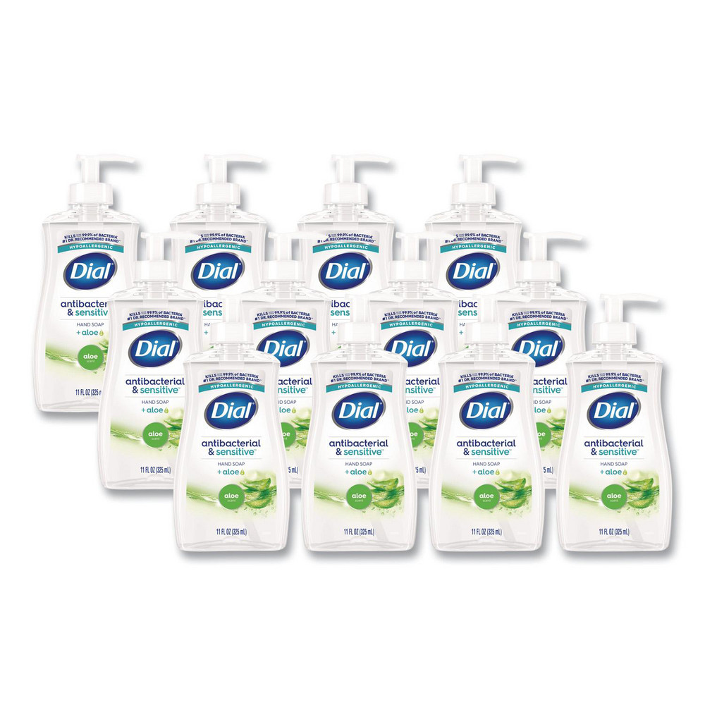 Dial Antibacterial Liquid Hand Soap, Aloe Scent, 11 oz, 12/Carton - DIA20946