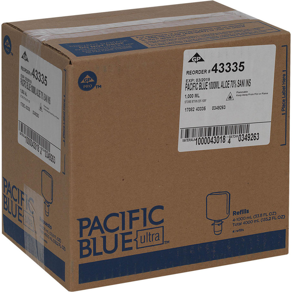 Georgia Pacific Pacific Blue Ultra Foam Hand Sanitizer Refills For Manual Dispensers, Dye & Fragrance Free - 43335