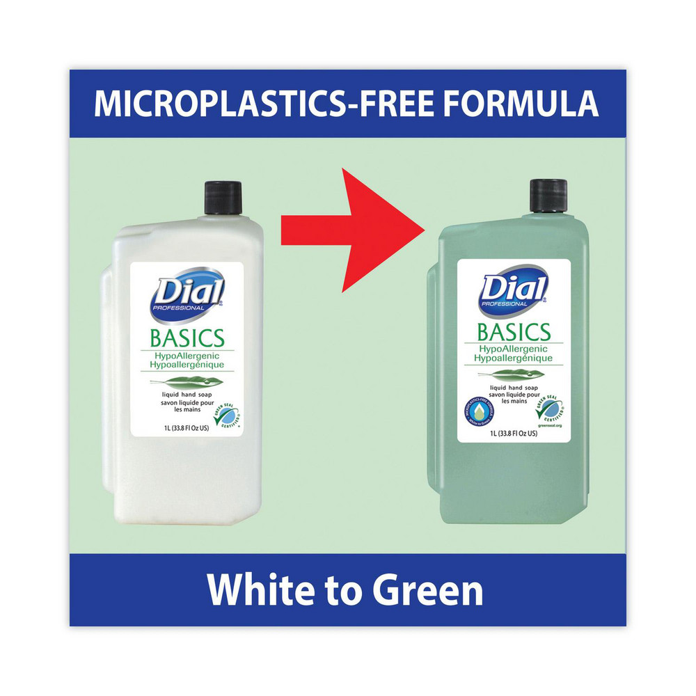 Dial Basics MP Free Liquid Hand Soap Refill, Unscented, 1 L, 8/Carton - DIA33821