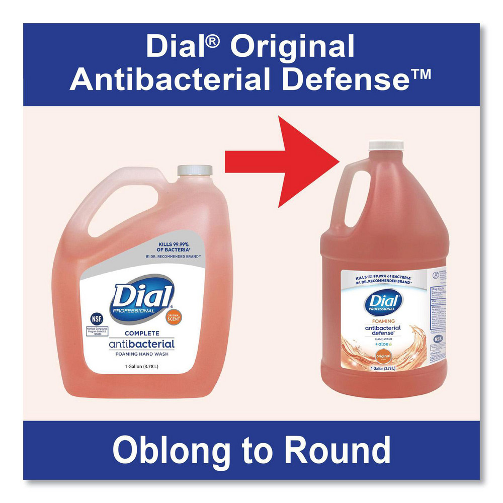 Dial Antibacterial Foaming Hand Wash Refill, Plus Aloe, Original Scent, 1 gal, 4/Carton - DIA35452