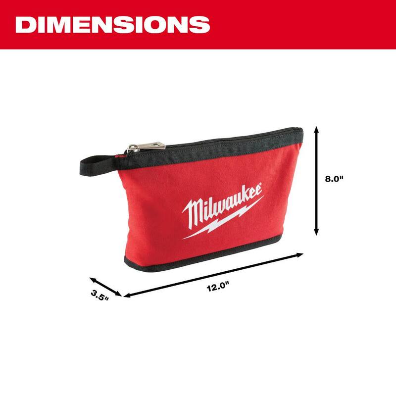 Milwaukee Red Zipper Tool Bag - 48-22-8180