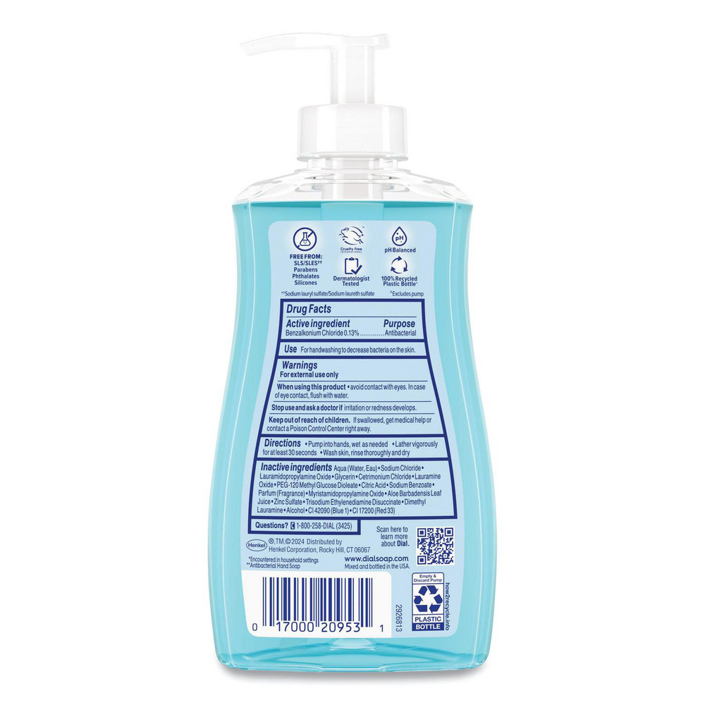 Dial Antibacterial Liquid Hand Soap, Spring Water Scent, 11 oz, 12/Carton - DIA20952