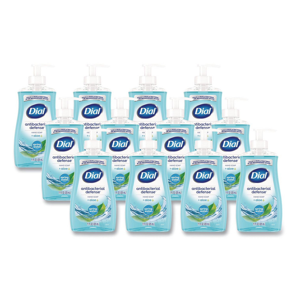 Dial Antibacterial Liquid Hand Soap, Spring Water Scent, 11 oz, 12/Carton - DIA20952