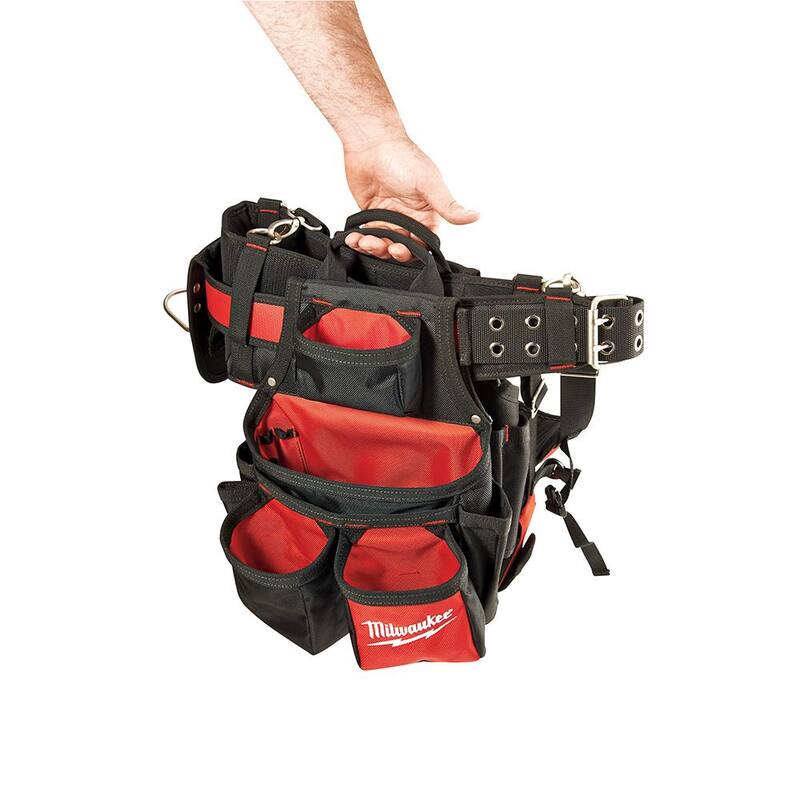 Milwaukee Contractors Work Belt with Rig with 6 in. and 10 in. Straight-Jaw Pliers Set (2-Piece) - 48-22-8120-48-22-6330