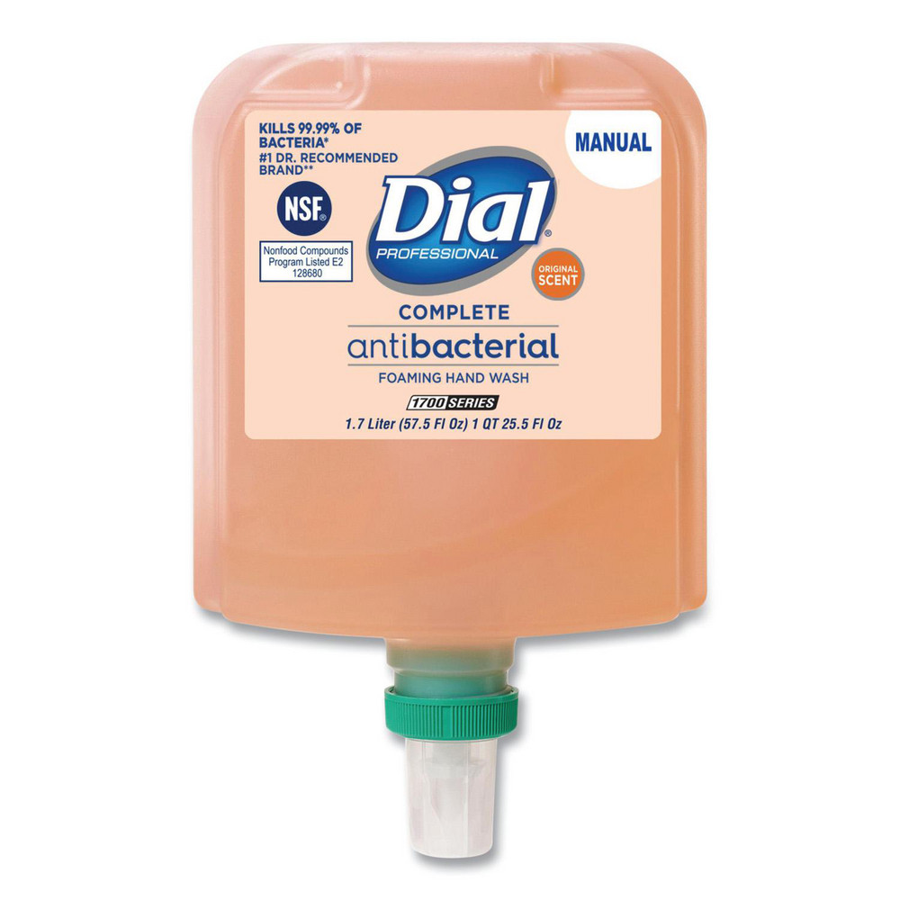 Dial Antibacterial Foaming Hand Wash Refill for 1700 V Dispenser, Original Scent, 1.7 L, 3/Carton - DIA19723