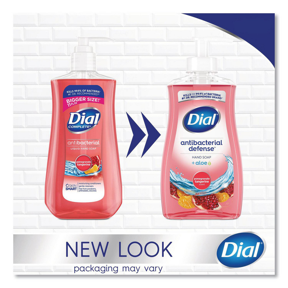 Dial Antibacterial Liquid Hand Soap, Pomegranate Tangerine Scent, 11 oz, 12/Carton - DIA20943