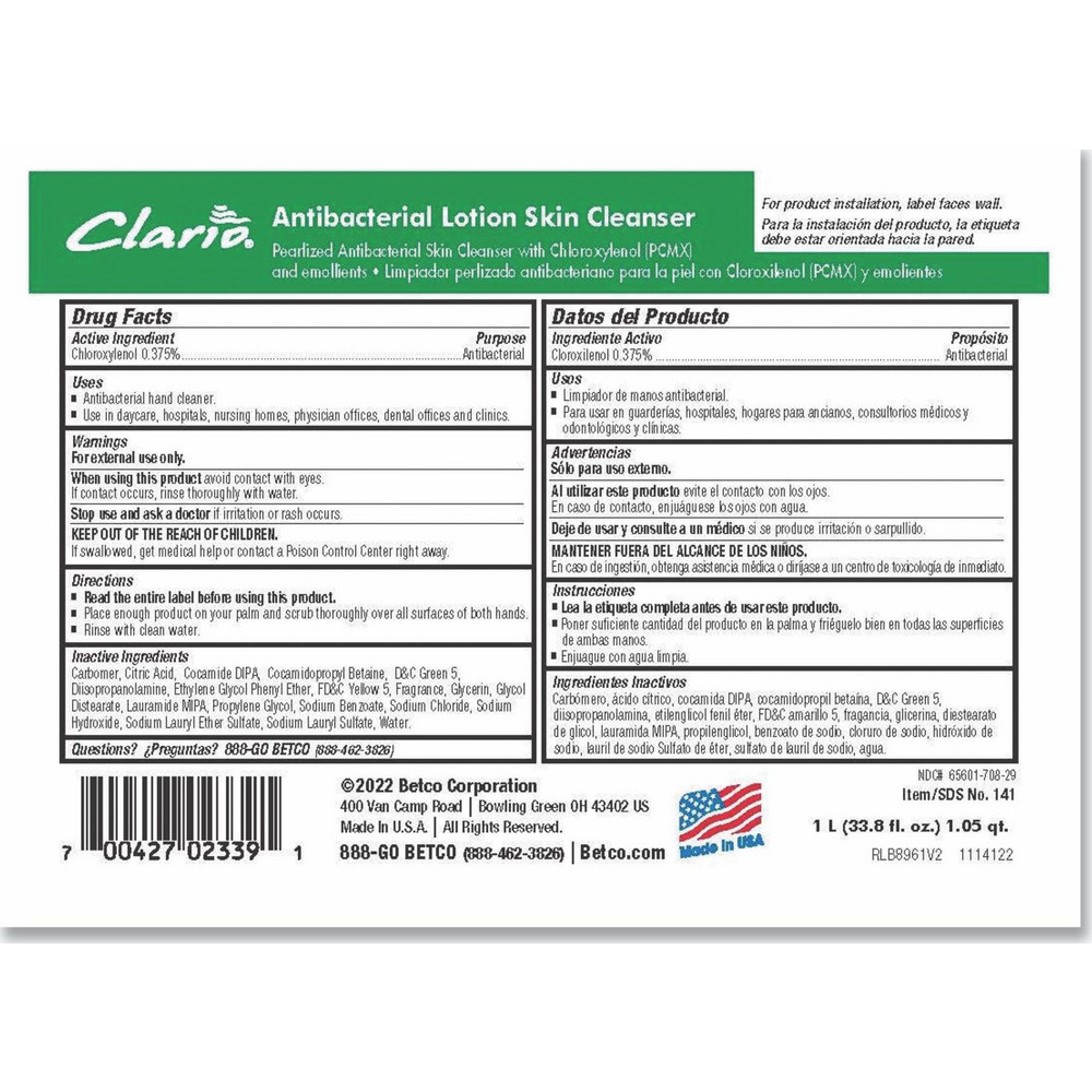 Betco 1 L Dispenser Refill, Hand Cleaner - BET1412900