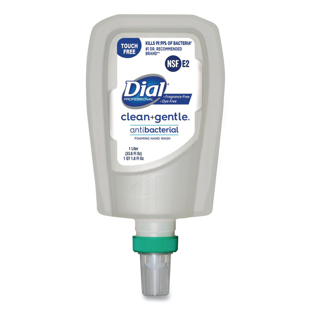 Dial Clean+Gentle Antibacterial Foaming Hand Wash Refill for FIT Touch Free Dispenser, Fragrance-Free, 1 L, 3/Carton - DIA32106CT