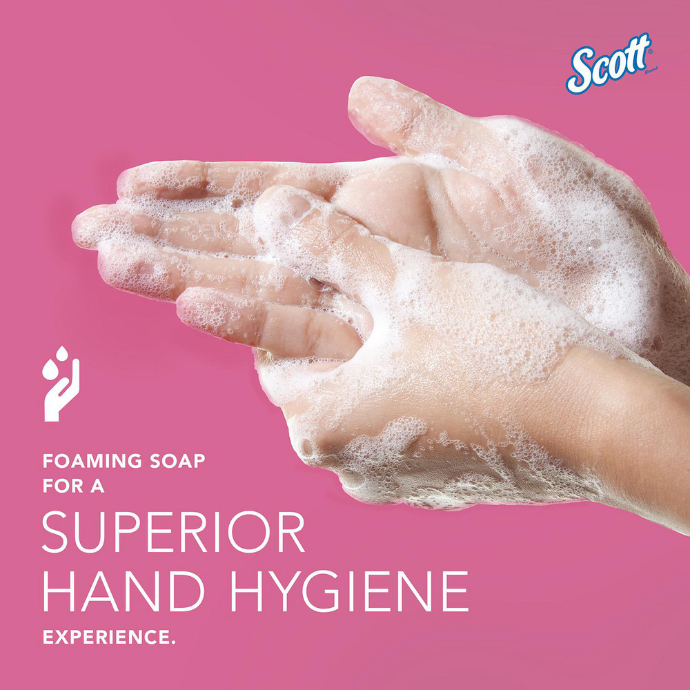 Scott Foam Hand Soap with Moisturizers, 1.2 L Pink, Floral Scent Automatic Hand Soap Refills for Kimberly-Clark Professional ICON & Scott Pro Automatic Dispensers - 91592