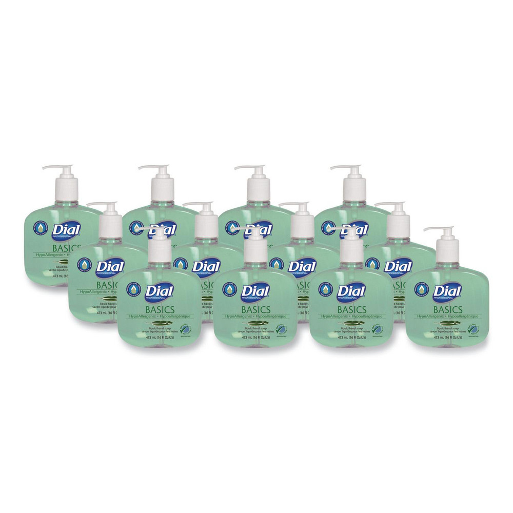 Dial Basics MP Free Liquid Hand Soap, Unscented, 16 oz, 12/Carton - DIA33815