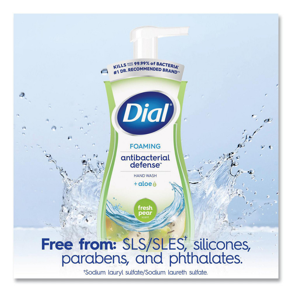Dial Antibacterial Foaming Hand Wash, Fresh Pear Scent, 10 oz, 8/Carton - DIA34721