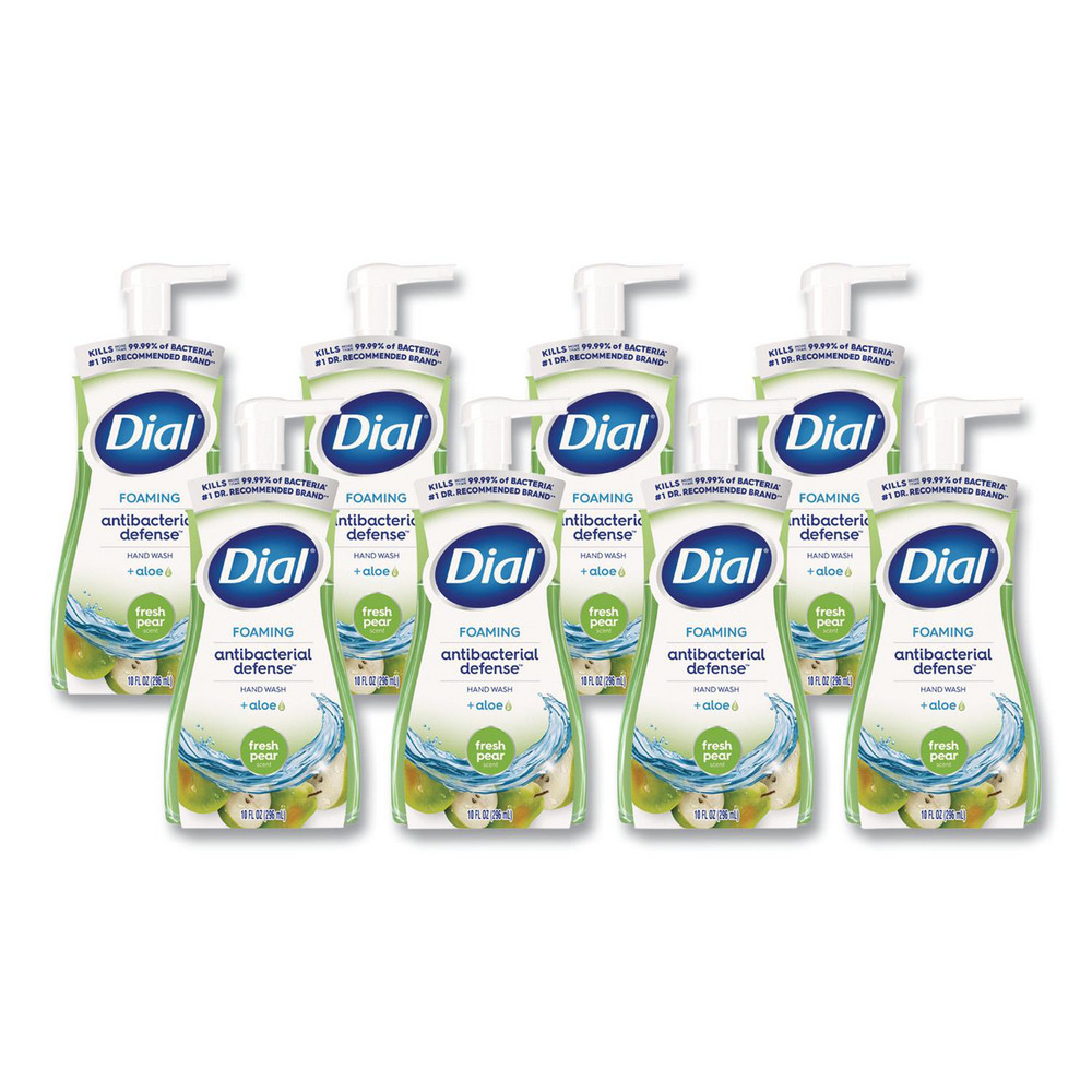 Dial Antibacterial Foaming Hand Wash, Fresh Pear Scent, 10 oz, 8/Carton - DIA34721