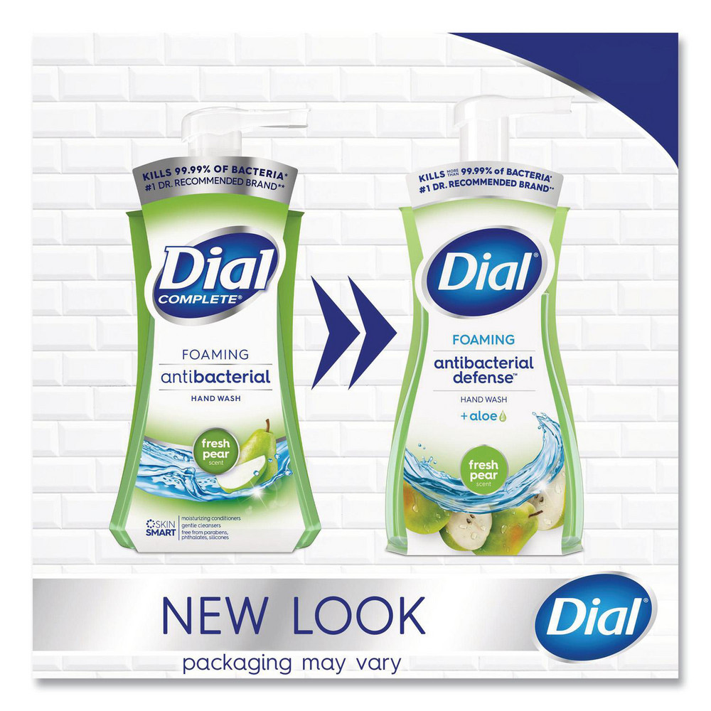 Dial Antibacterial Foaming Hand Wash, Fresh Pear Scent, 10 oz, 8/Carton - DIA34721