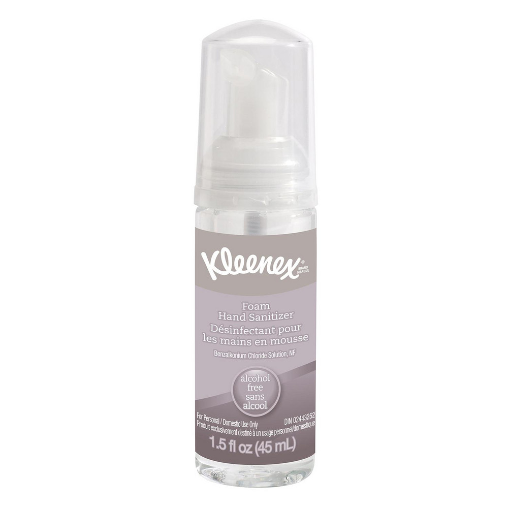 Kleenex Foam Hand Sanitizer, 1.5 oz. Pump Bottles, Clear, Unscented - 34136
