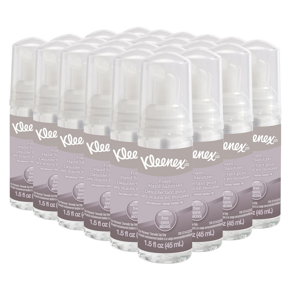 Kleenex Foam Hand Sanitizer, 1.5 oz. Pump Bottles, Clear, Unscented - 34136
