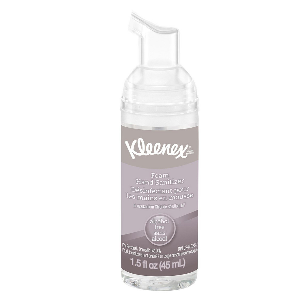 Kleenex Foam Hand Sanitizer, 1.5 oz. Pump Bottles, Clear, Unscented - 34136