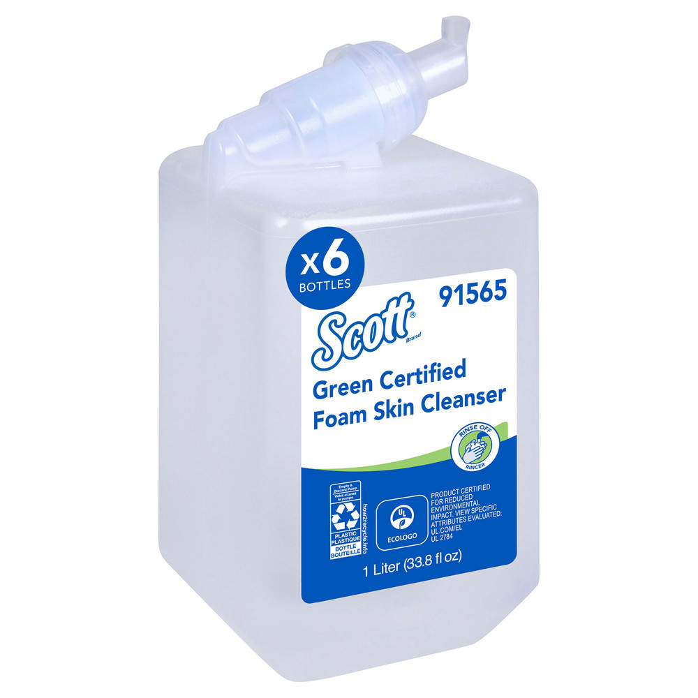Scott Foam Hand Soap with Moisturizers, 1.0 L Pink, Floral Scent Manual Hand Soap Refills for compatible Scott Essential Manual Dispensers - 91552