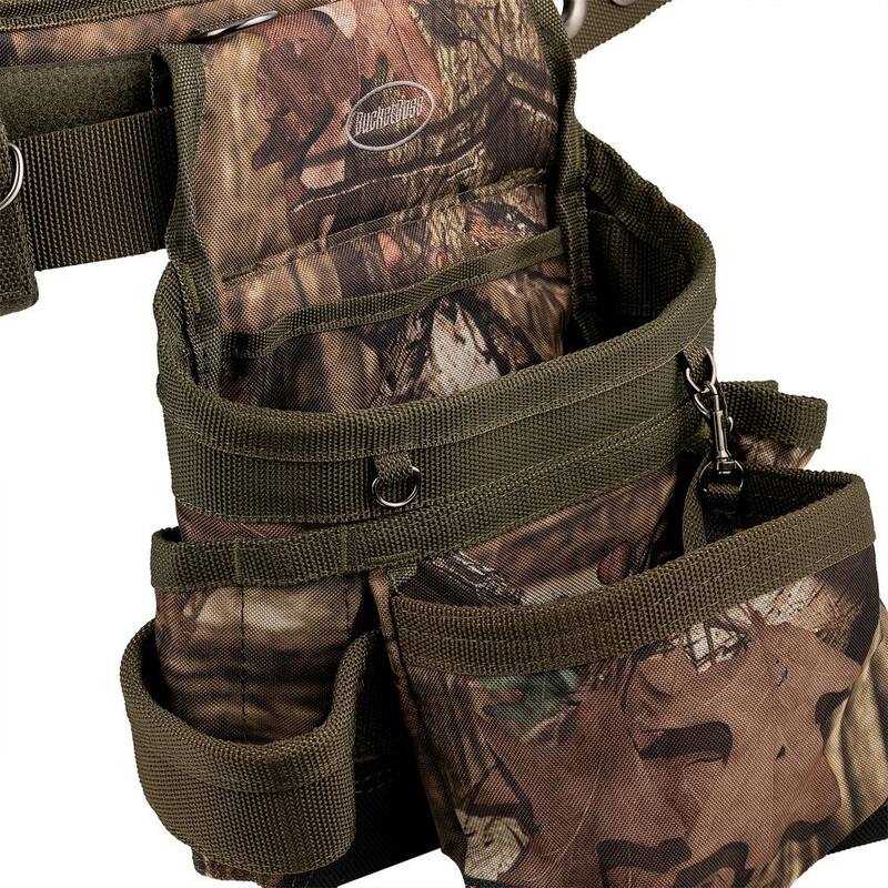 BUCKET BOSS Mossy Oak Camo Adjustable Tool Belt with Suspenders - 85035