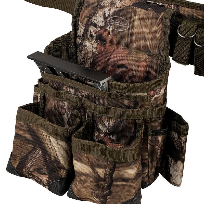 BUCKET BOSS Mossy Oak Camo Adjustable Tool Belt with Suspenders - 85035
