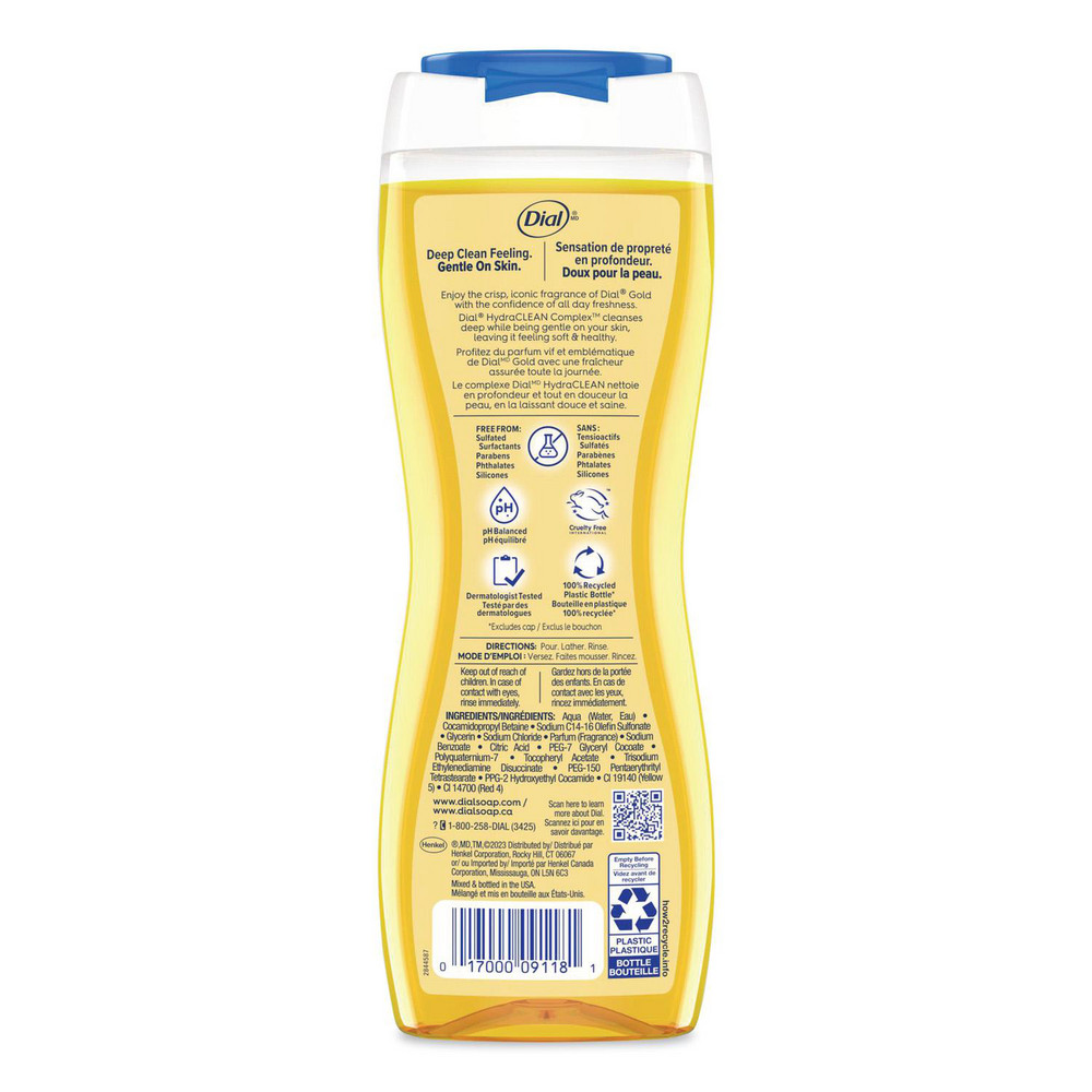 Dial Body Wash Advanced Clean Gold, Original Gold, 16 oz, 6/Carton - DIA09119