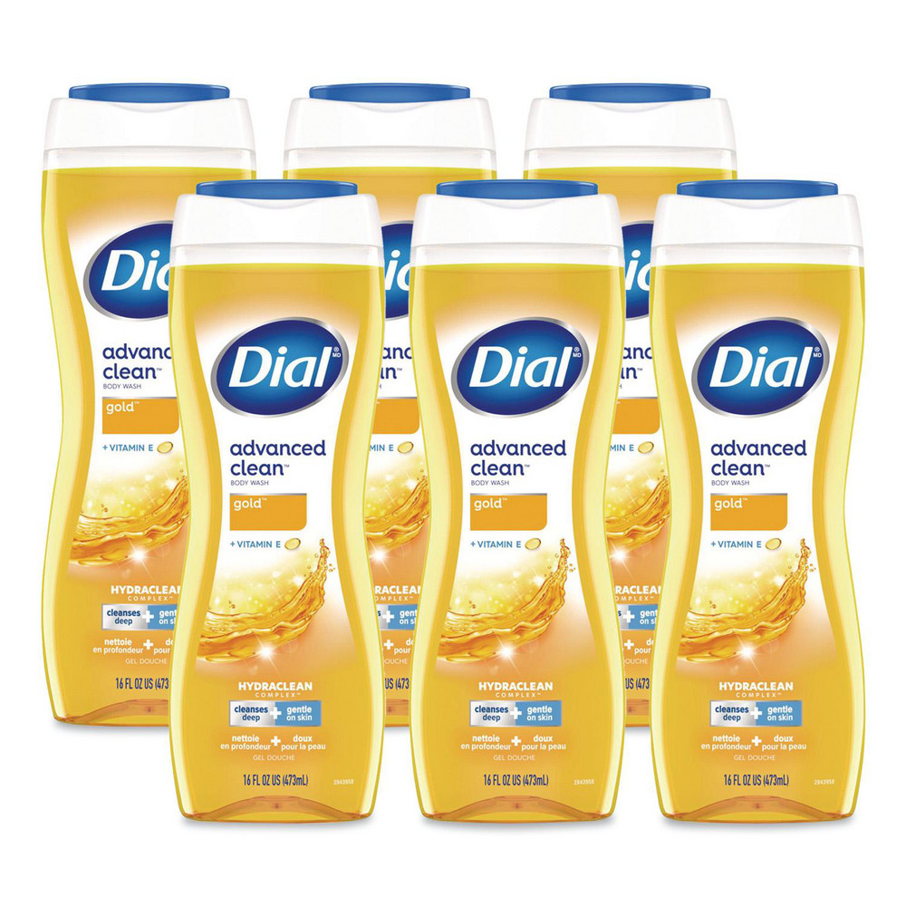 Dial Body Wash Advanced Clean Gold, Original Gold, 16 oz, 6/Carton - DIA09119