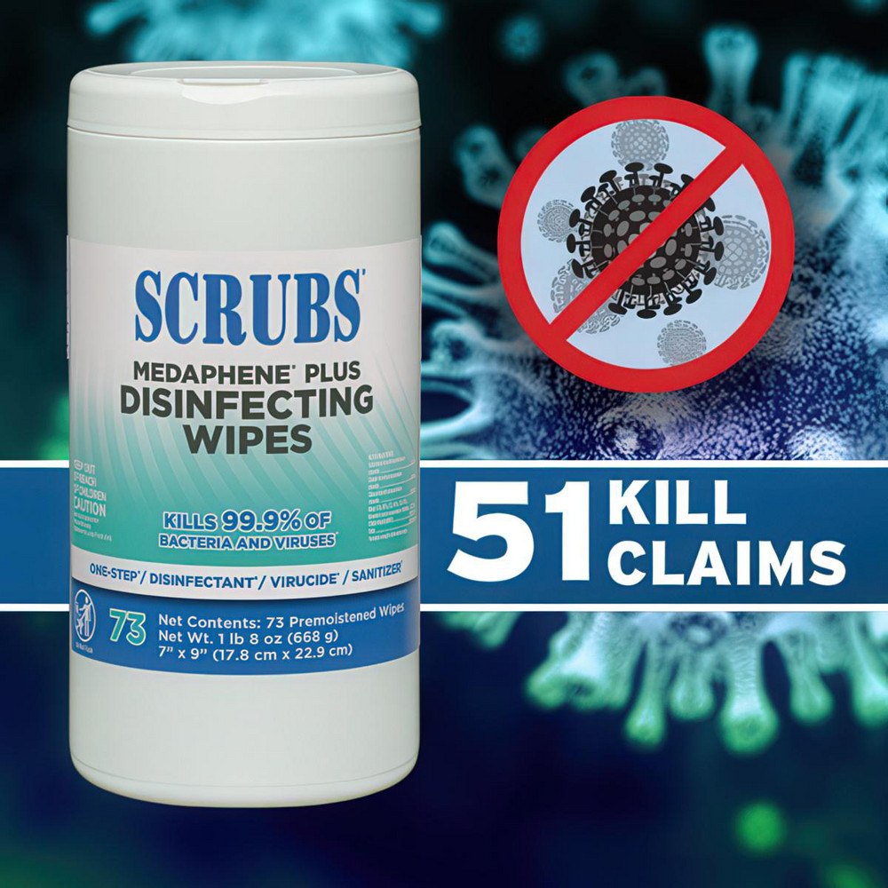 Scrubs SCRUBS®   Disinfecting Wipes: Pre-Moistened, 65 Ct - 96365