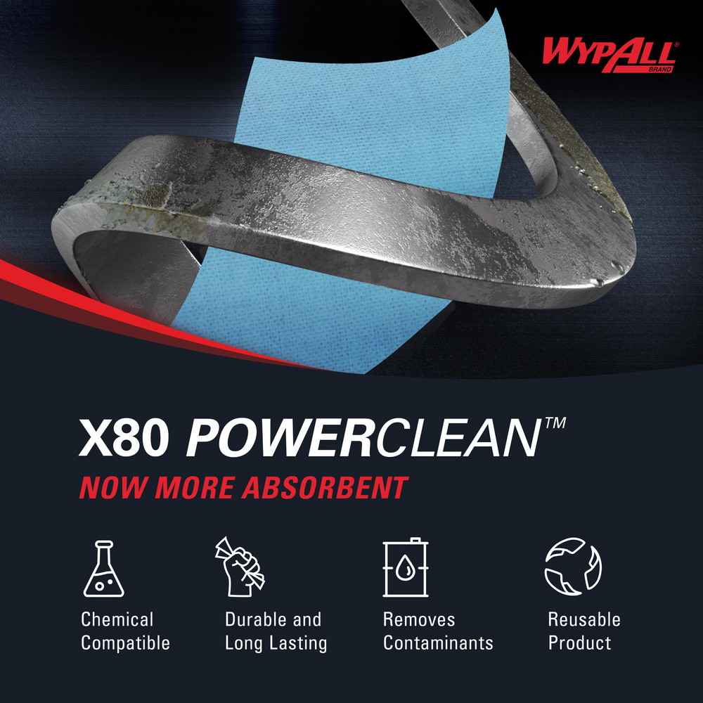 WypAll X80   Shop Towel/Industrial Wipes: Dry, 152 Ct - 41041