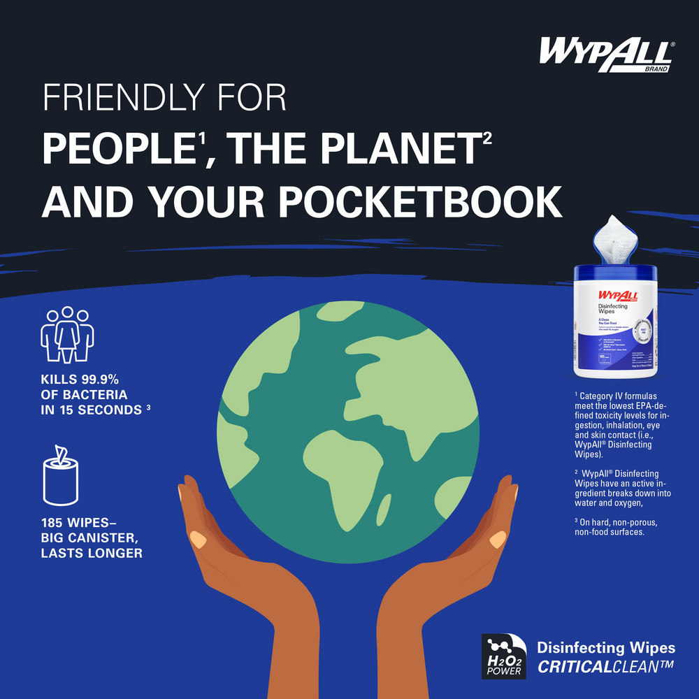 WypAll WypAll   Disinfecting Wipes: Pre-Moistened, 185 Ct - 54481