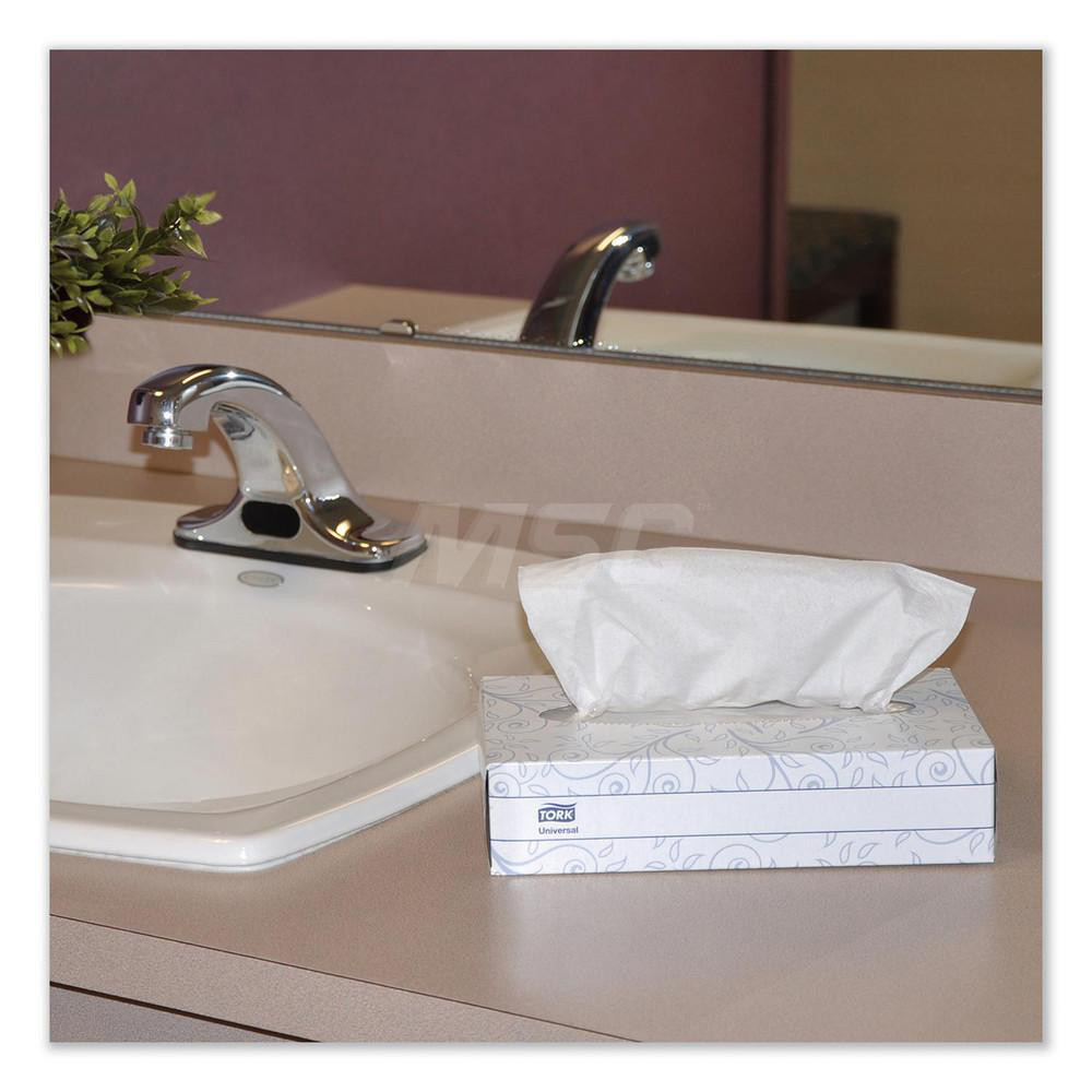 Tork Facial Tissue: Flat Box, Yes, 100, White - TRKTF6710A