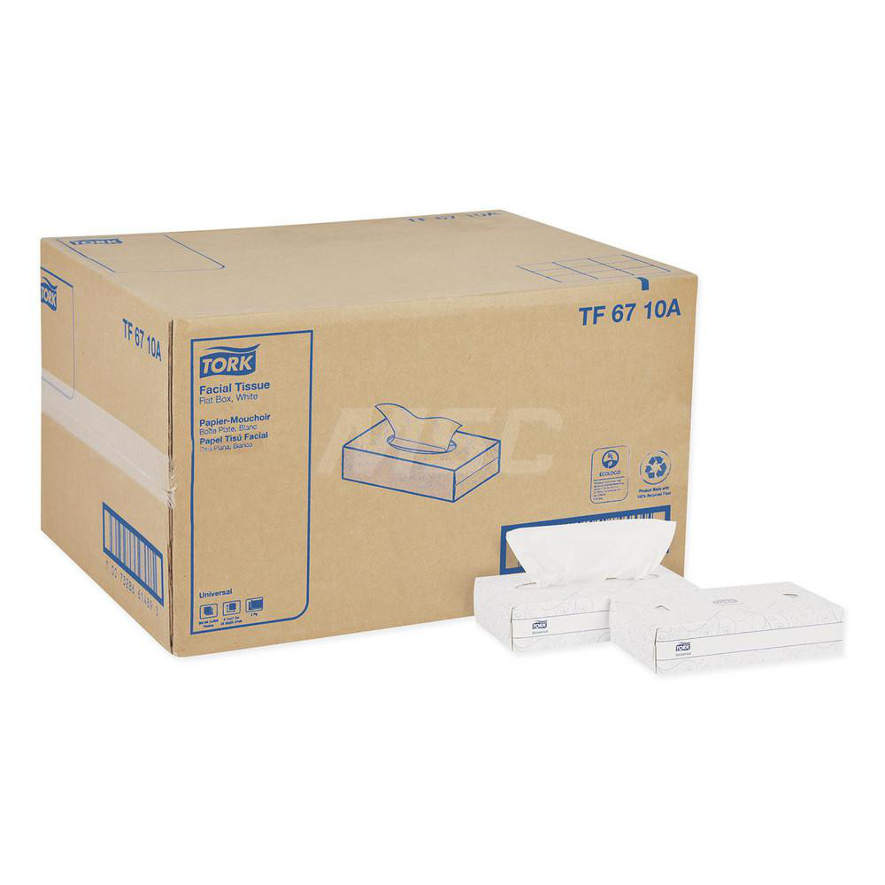 Tork Facial Tissue: Flat Box, Yes, 100, White - TRKTF6710A