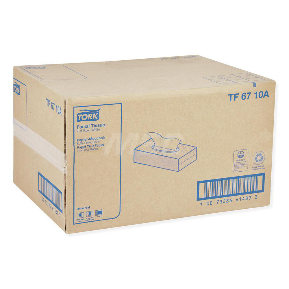 Tork Facial Tissue: Flat Box, Yes, 100, White - TRKTF6710A