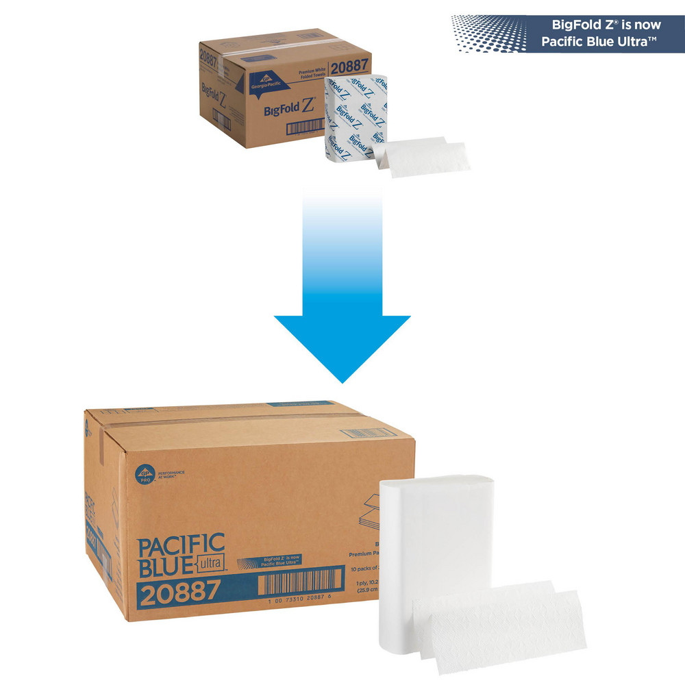Georgia Pacific Pacific Blue Ultra Bigfold Z Premium Paper Towels, White - 20887