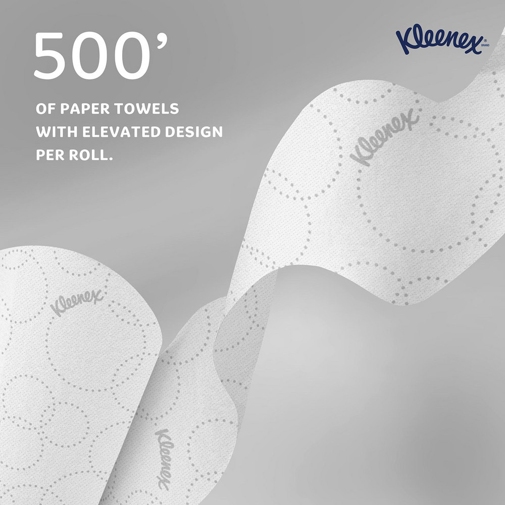 Kleenex Hard Roll Paper Towels, 2-Ply, with Elevated Design & Premium Absorbency Pockets, for Blue Core Dispensers, White - 54471