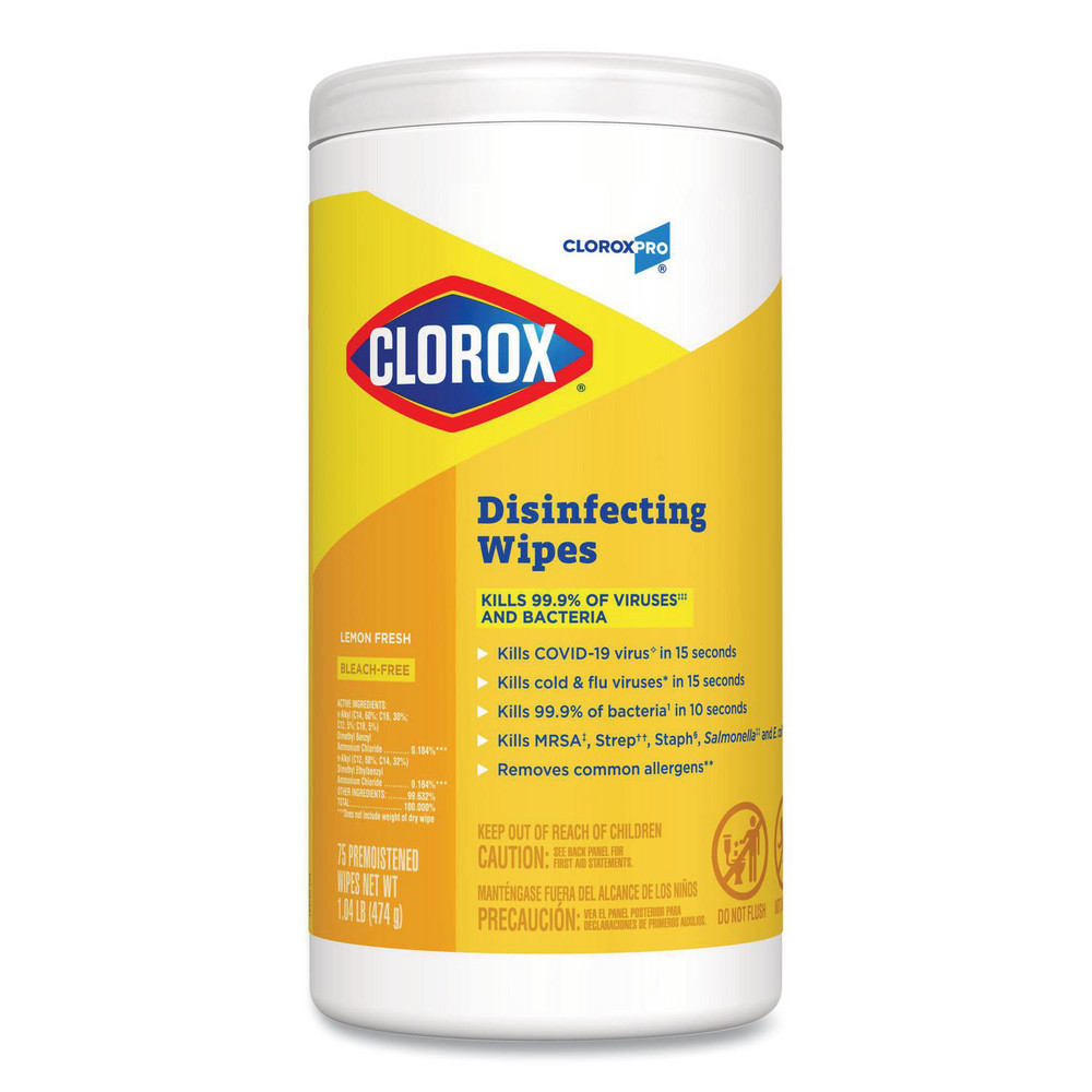 Clorox Clorox   Disinfecting Wipes: Pre-Moistened, 75 Ct - CLO15948CT