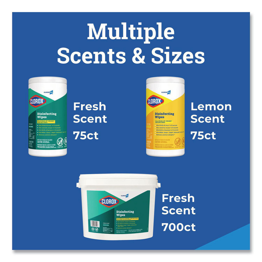 Clorox Clorox   Disinfecting Wipes: Pre-Moistened, 75 Ct - CLO15948CT