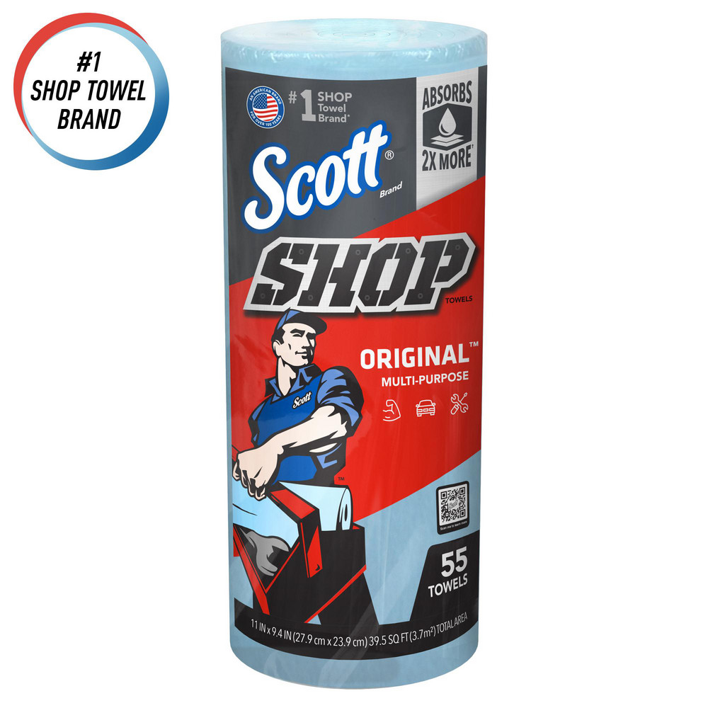 Scott Shop Towels Original, Original Blue Shop Towels, 9.4"x11" sheets - 75147