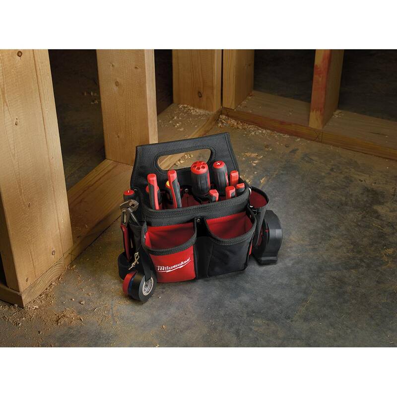 Milwaukee 15-Pocket Electricians Tool Holder with Quick Adjust Belt and 6-in-1 Wire Stripper Pliers - 48-22-8112-48-22-3079